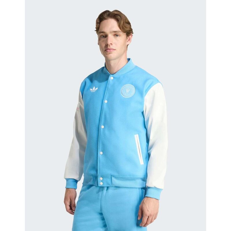 adidas Originals Inter Miami anthem jacket in blue and white 115527391