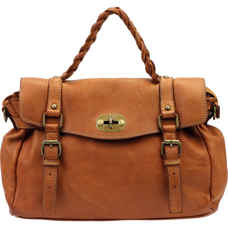 VS Kožená kufříková kabelka Vintage Style 028 camel 107231953
