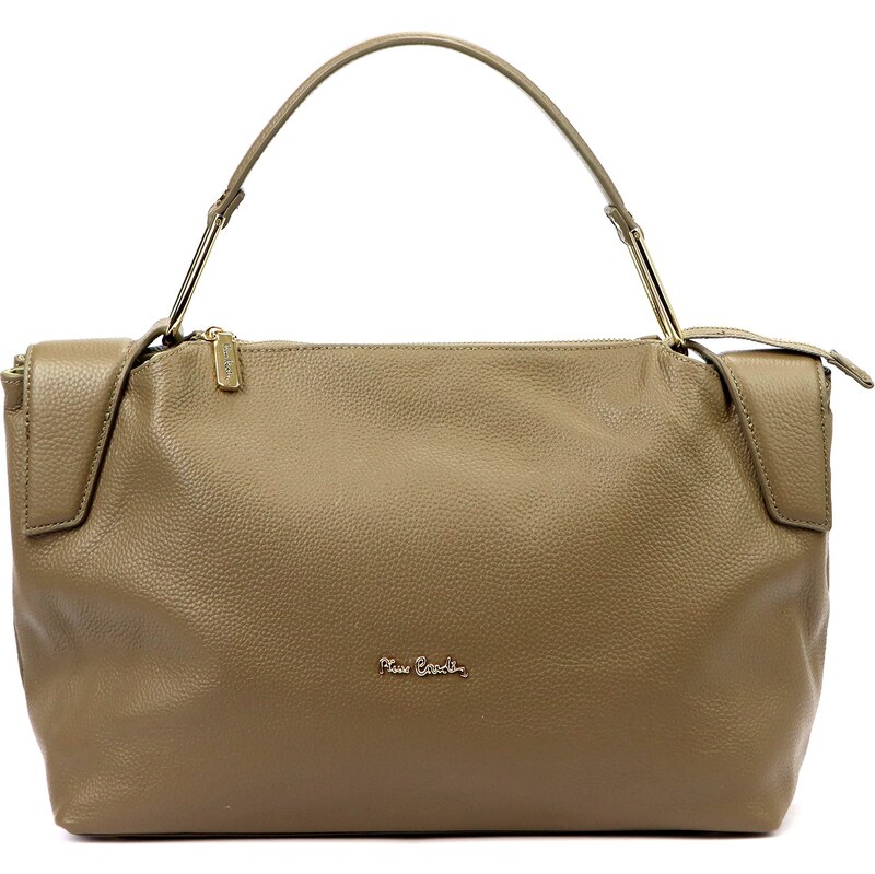 Kožená kufříková kabelka Pierre Cardin 55091 FRZ béžová 107231972