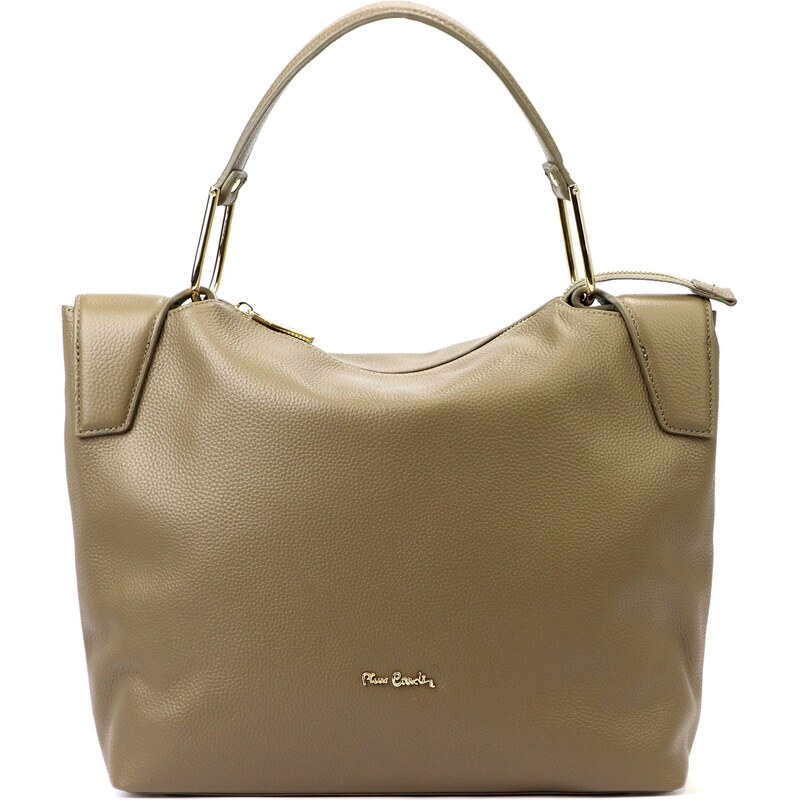 Kožená kufříková kabelka Pierre Cardin 55092 FRZ béžová 107231974