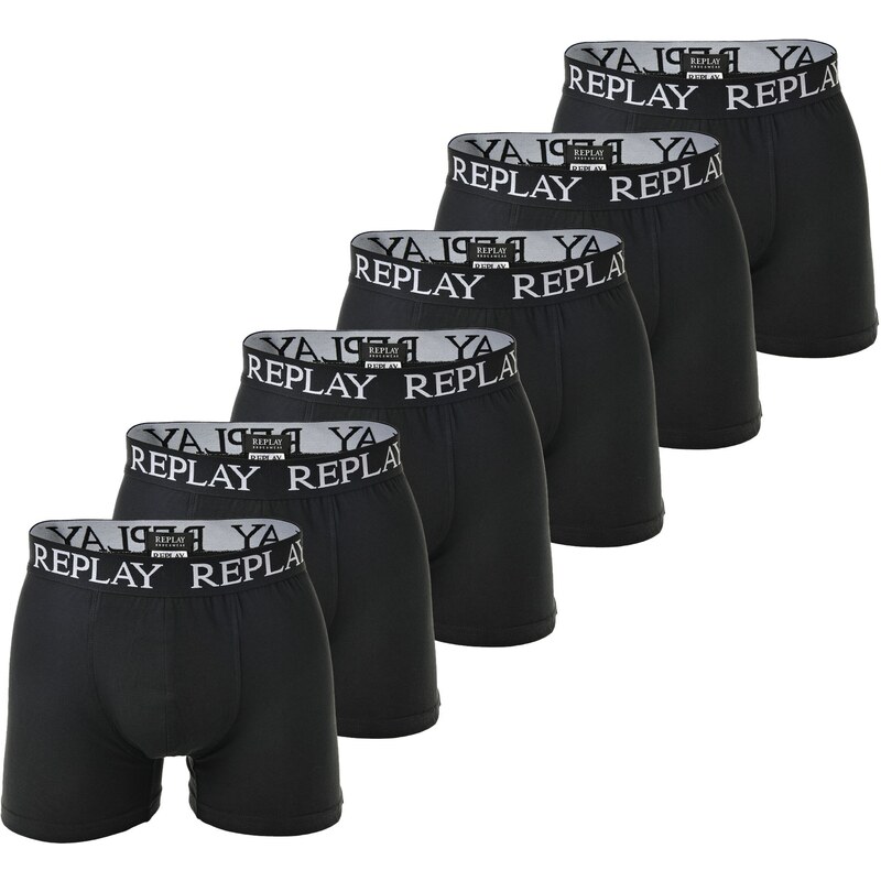 REPLAY Boxerky černá / bílá