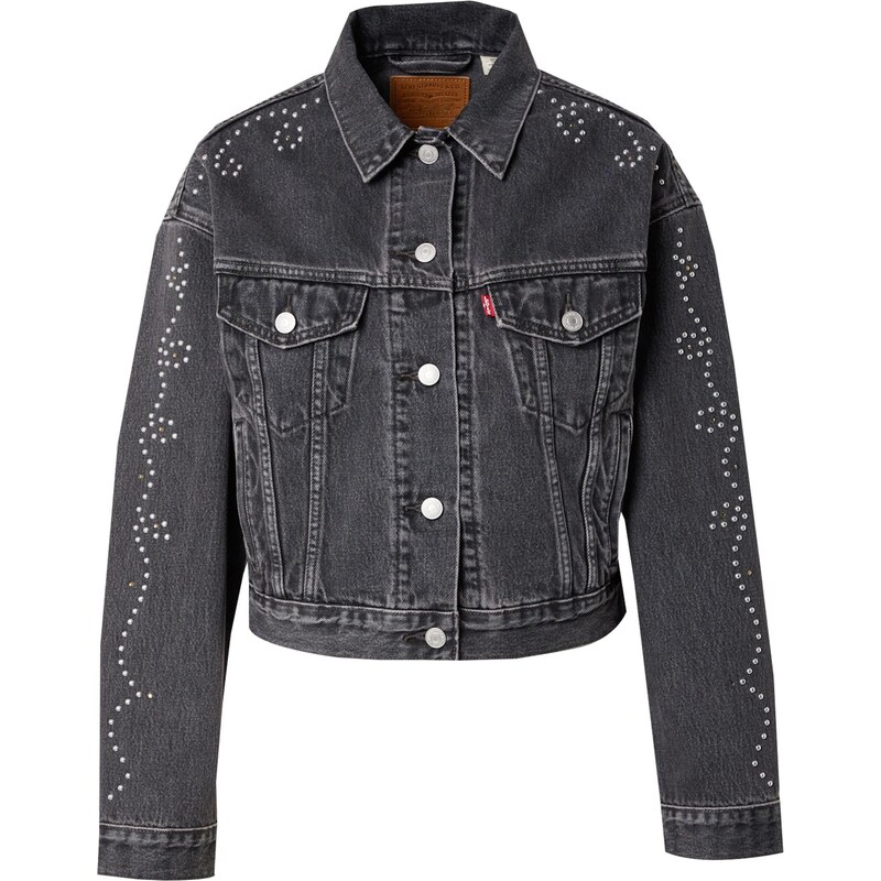 LEVIS  Přechodná bunda Shrunken 90s Trucker černá džínovina
