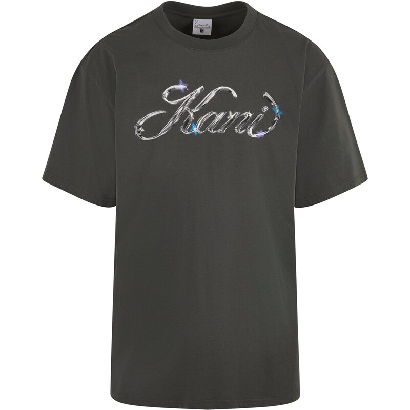 Karl Kani Tričko Icy Chrome azurová / šedá / tmavě šedá / bílá
