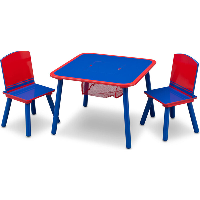 Delta Dětský stůl s židlemi - modro-červený
