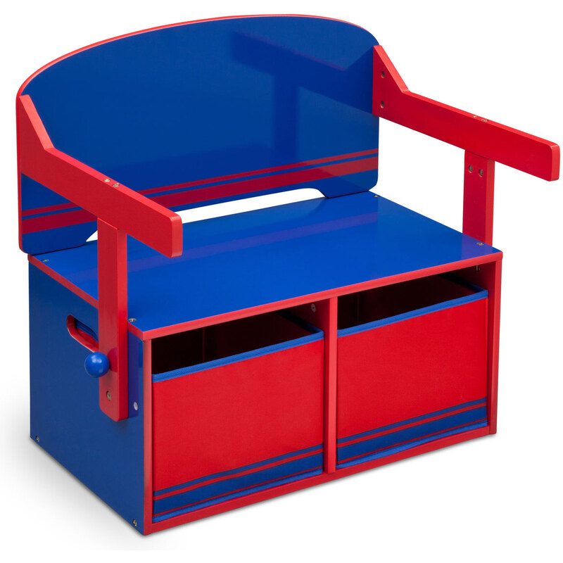 Delta Dětská lavice s úložným prostorem - modro-červená