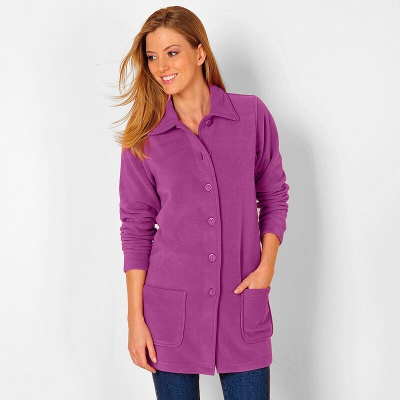 Blancheporte Fleecový kabátek purpurová