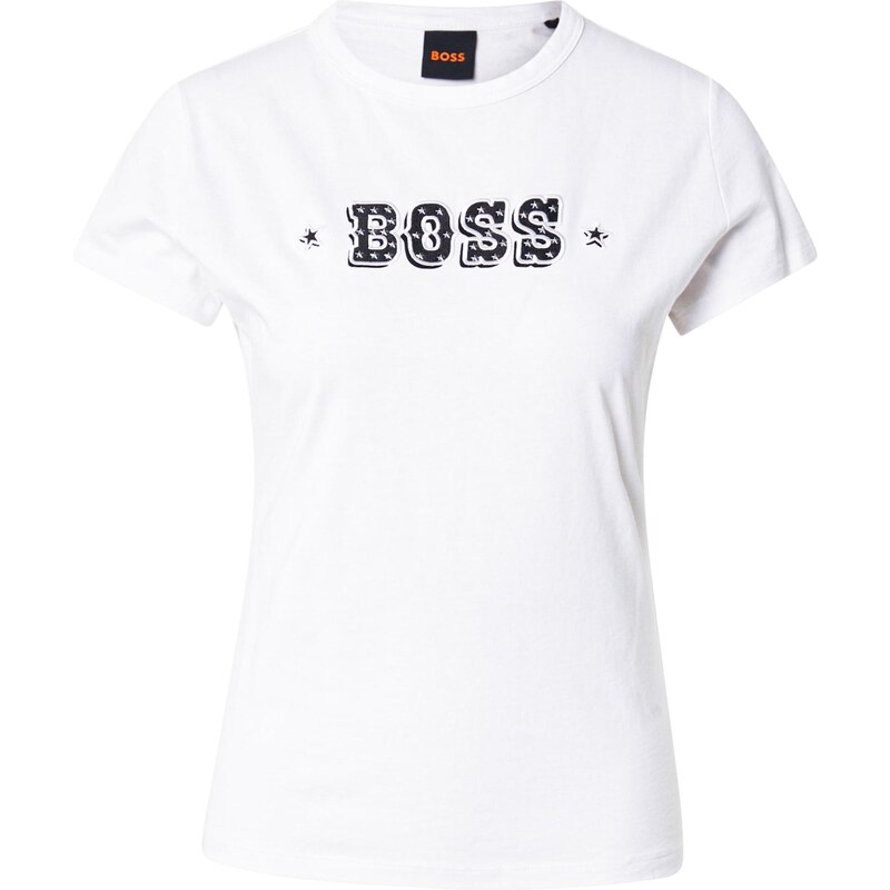 BOSS Tričko C_Endora_1 černá / stříbrná / bílá 106010252