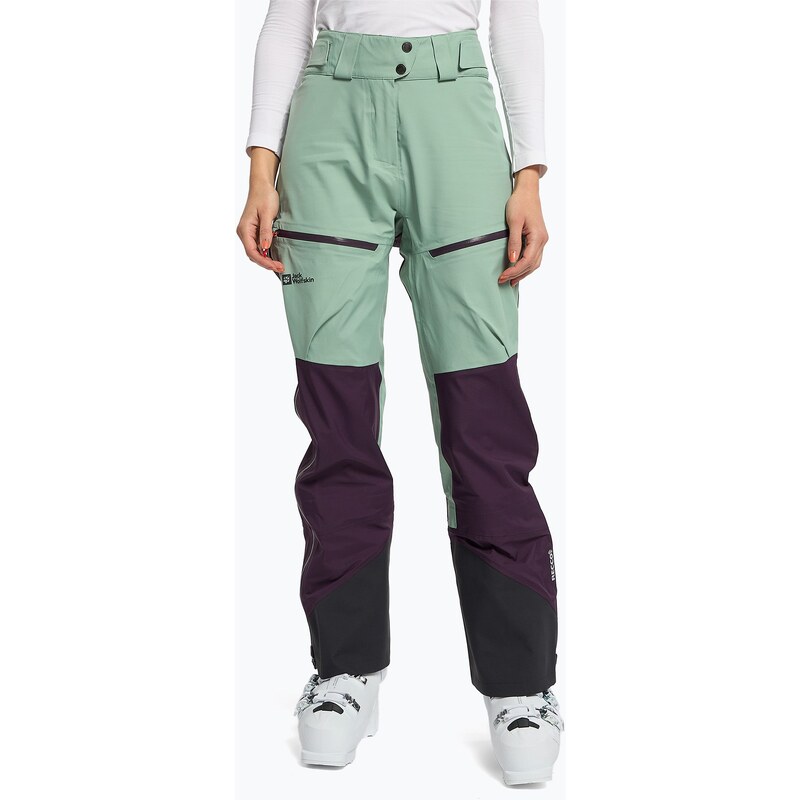 Jack Wolfskin dámské lyžařské kalhoty Alpspitze 3L zelené