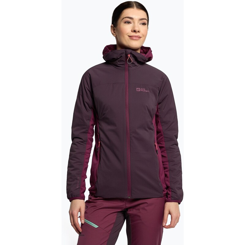 Jack Wolfskin dámská lyžařská bunda Alpspitze Ins Hoody fialová