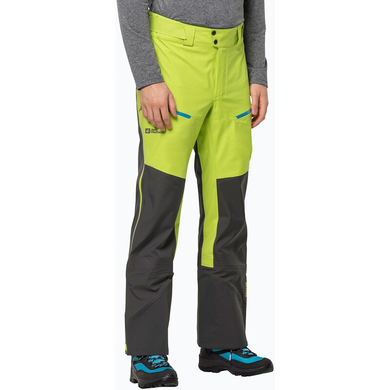 Jack Wolfskin pánské lyžařské kalhoty Alpspitze 3L green/black