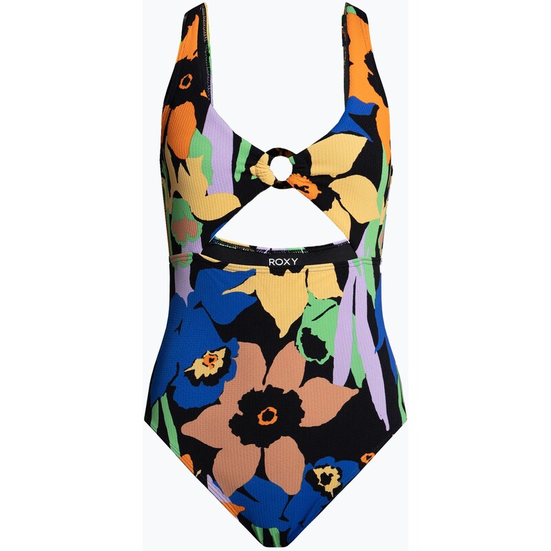 Dámské jednodílné plavky ROXY Color Jam 2021 anthracite flower