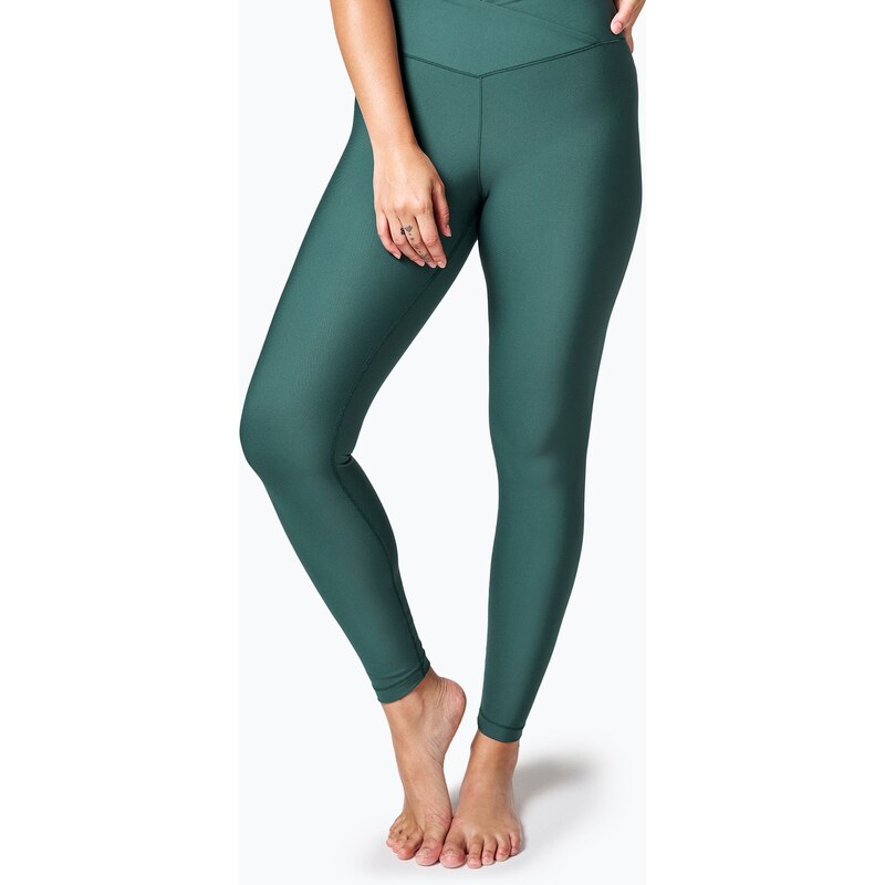 Dámské tréninkové legíny Casall Overlap High Waist zelené 22500