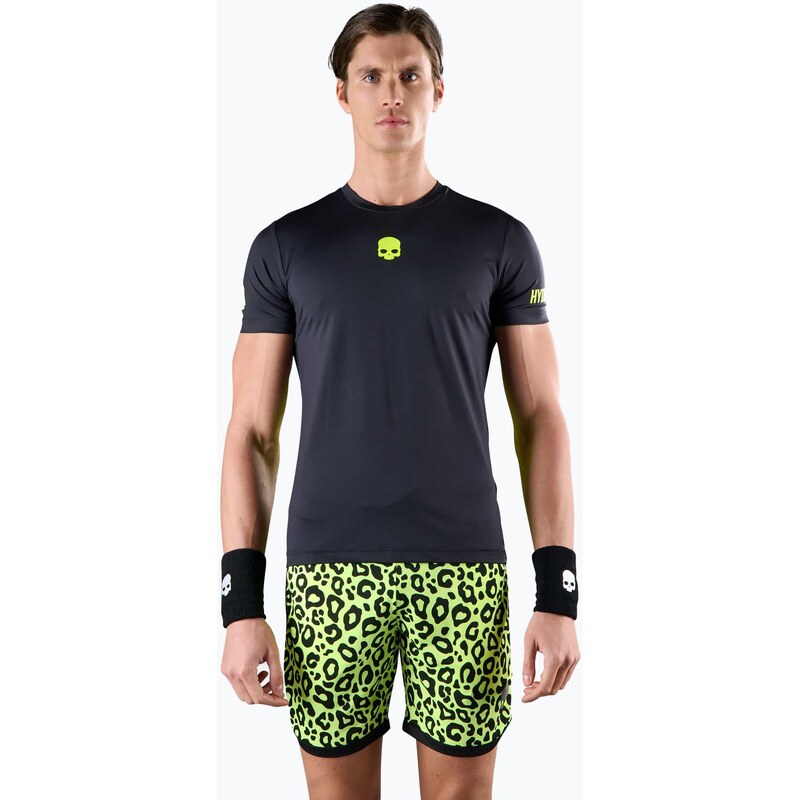 Pánské tričko HYDROGEN Panther Tech Tee black/yellow Tenisové