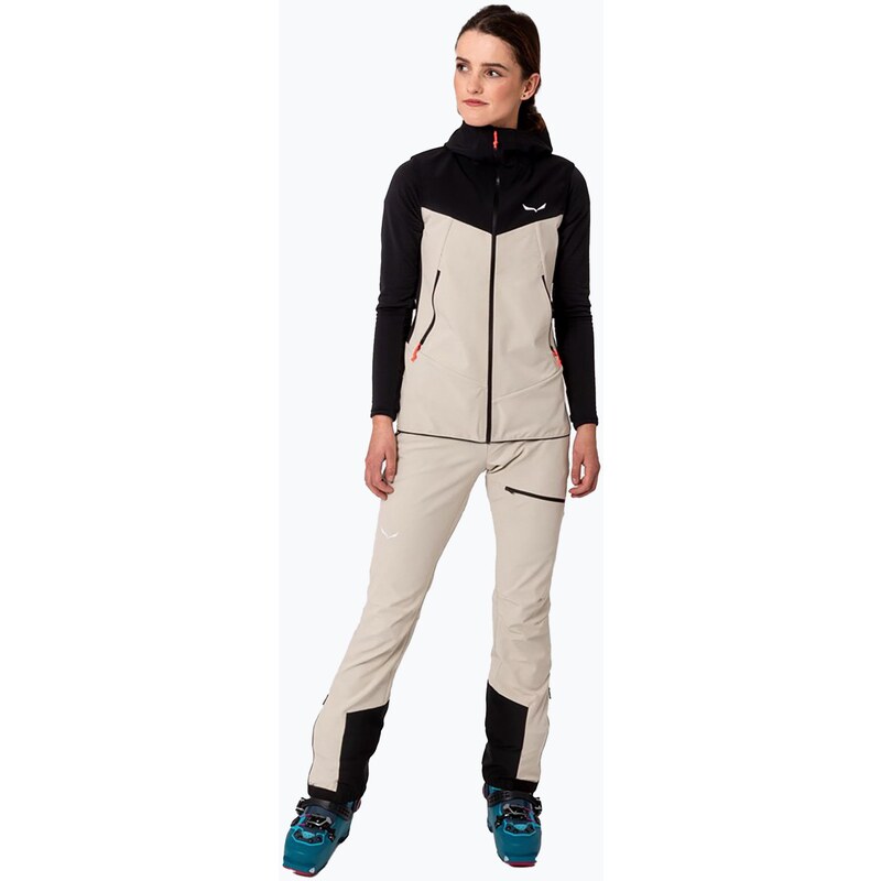 Salewa dámské softshellové kalhoty Sella DST Lights oatmeal