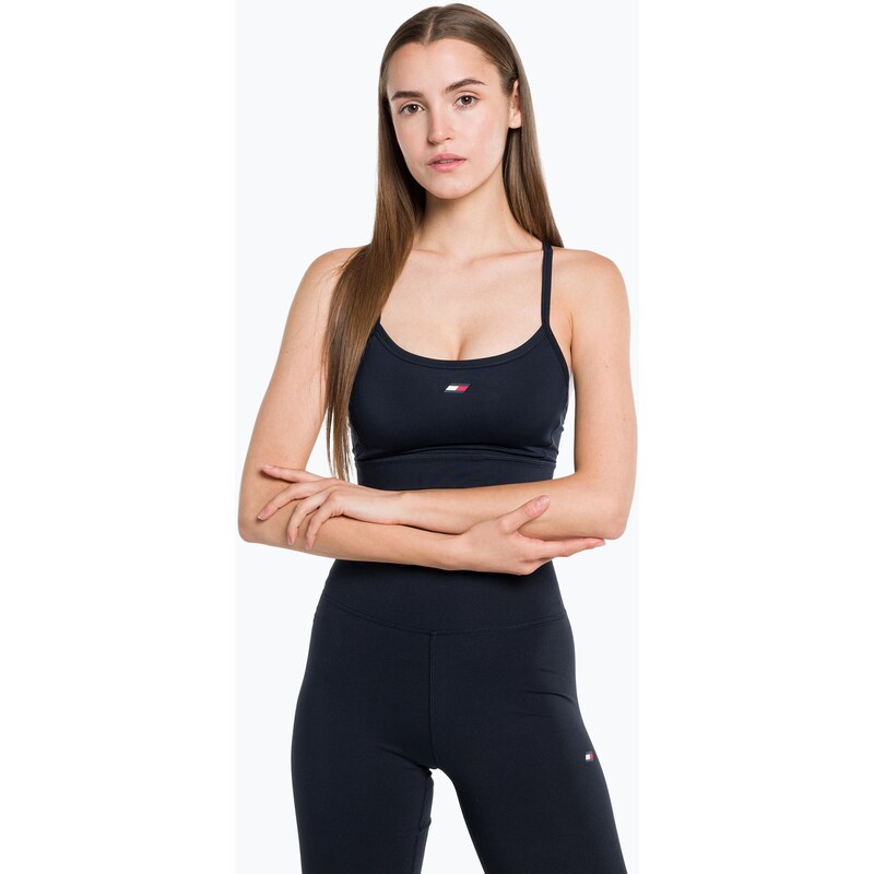 Tommy Hilfiger Essentials Low Int modrá fitness podprsenka