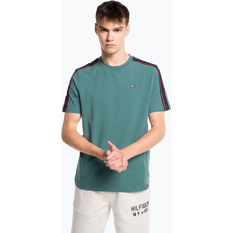 Tommy Hilfiger pánské tréninkové tričko Textured Tape green