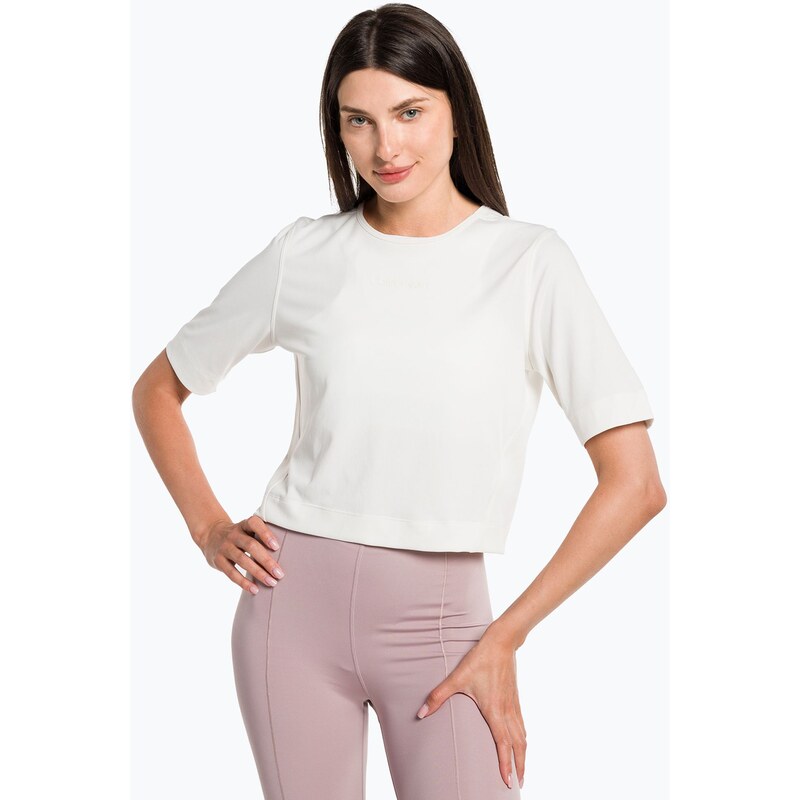 Dámské tričko Calvin Klein Knit white suede