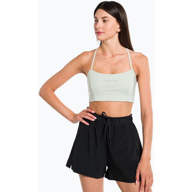 Calvin Klein Low Support 8HV seaspray zelená fitness podprsenka