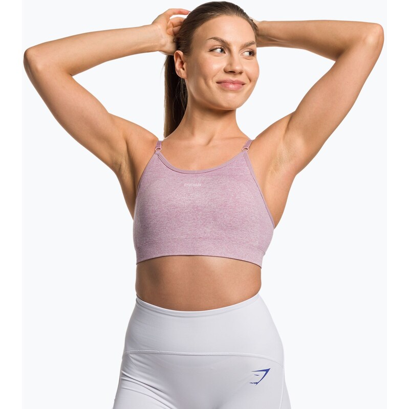 Gymshark Flex Strappy Sportovní fitness podprsenka fialová