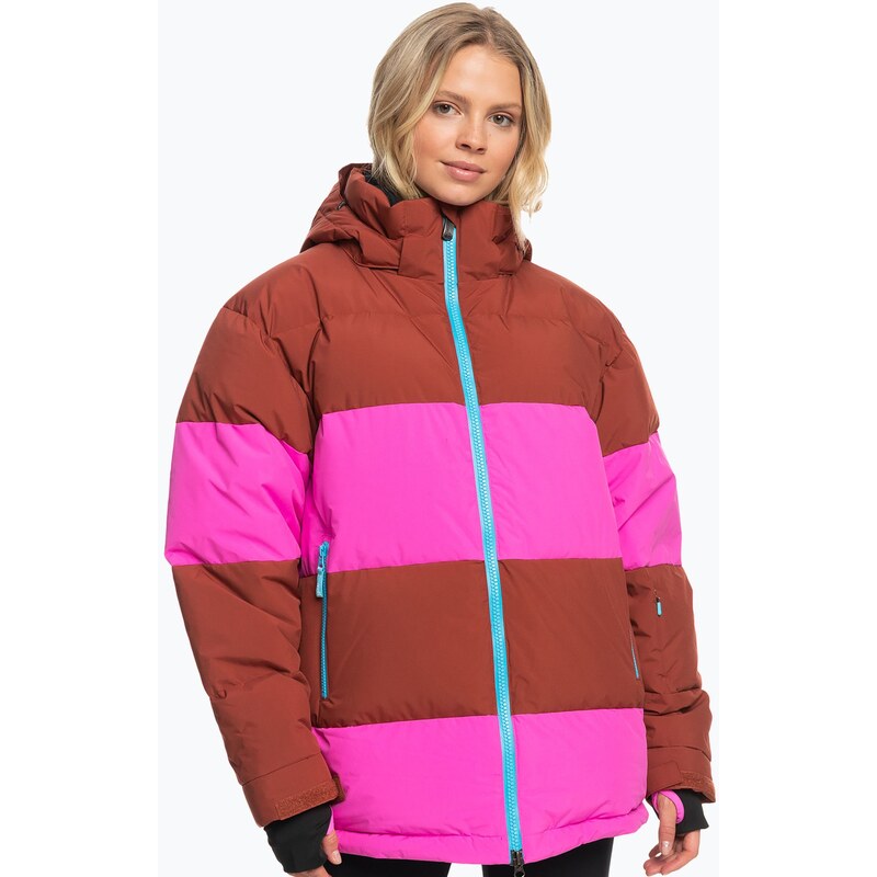 Dámská snowboardová bunda ROXY X Rowley Block Puffer burnt henna