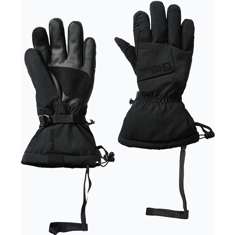 Trekingové rukavice Jack Wolfskin Big White black