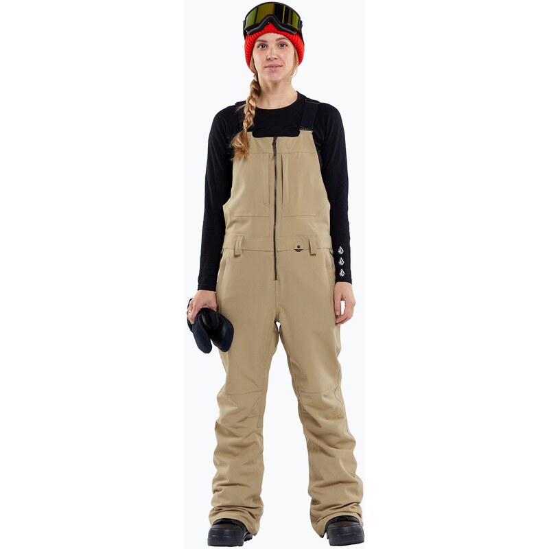 Dámské snowboardové kalhoty Volcom Swift Bib Overall khaki