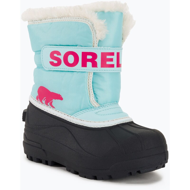 Juniorské sněhule Sorel Snow Commander ocean surf/cactus pink