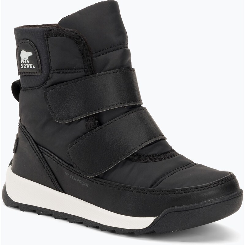 Juniorské sněhule Sorel Whitney II Strap WP black/sea salt