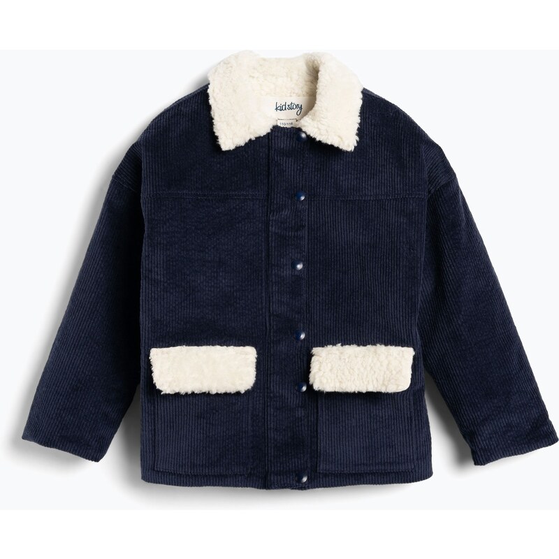 Dětská bunda KID STORY Teddy storm blue