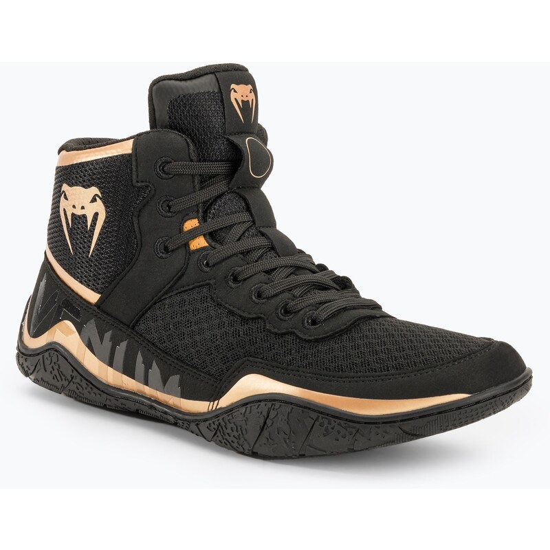 Boxerské boty Venum Elite Wrestling black/bronze