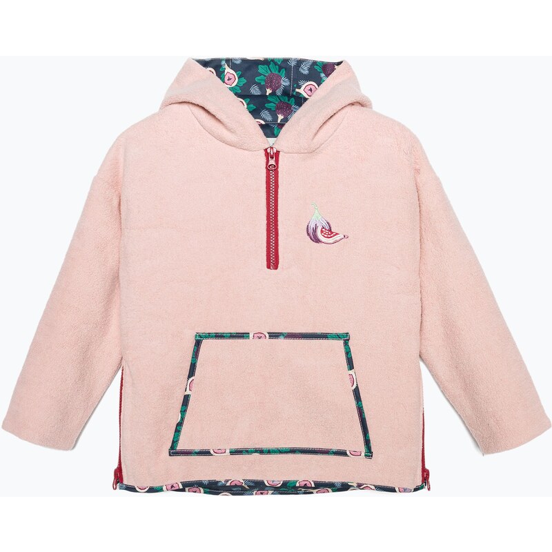 Dětská fleecová mikina KID STORY Teddy dusty pink