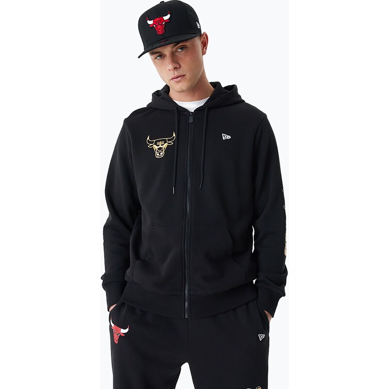 Pánská mikina New Era Team Script FZ Hoody Chicago Bulls black