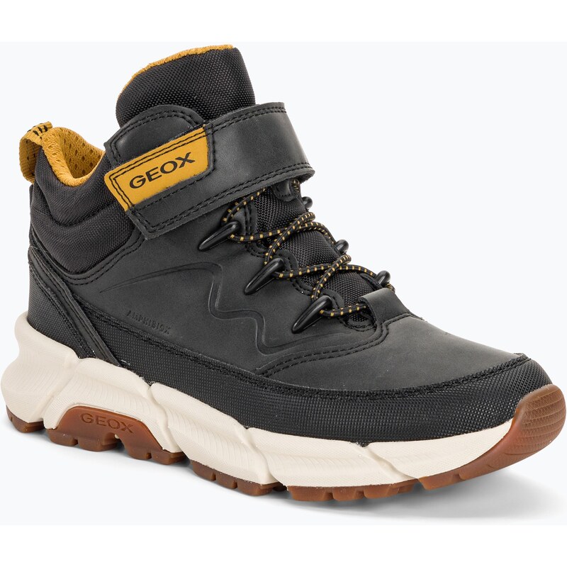 Juniorské boty Geox Flexyper Plus black/dark yellow