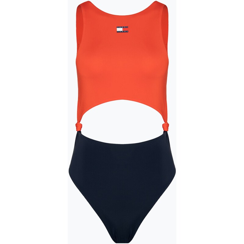 Dámské jednodílné plavky Tommy Jeans Cut Out One Piece hot heat