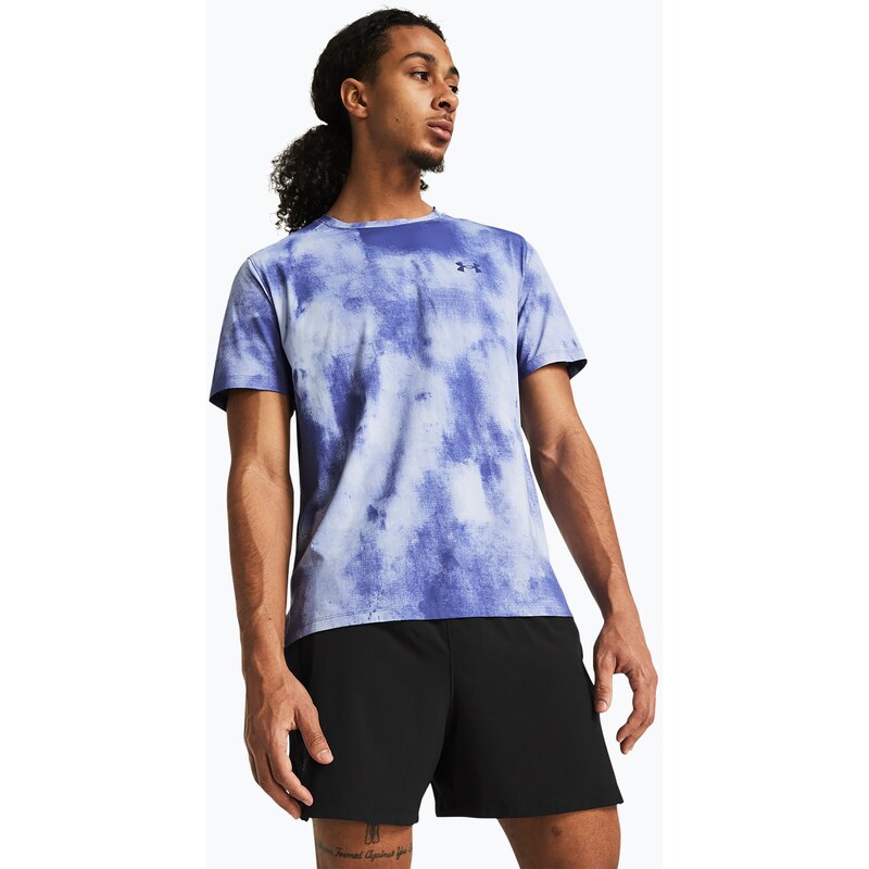 Pánské běžecké tílko tank top Under Armour Laser Wash celeste