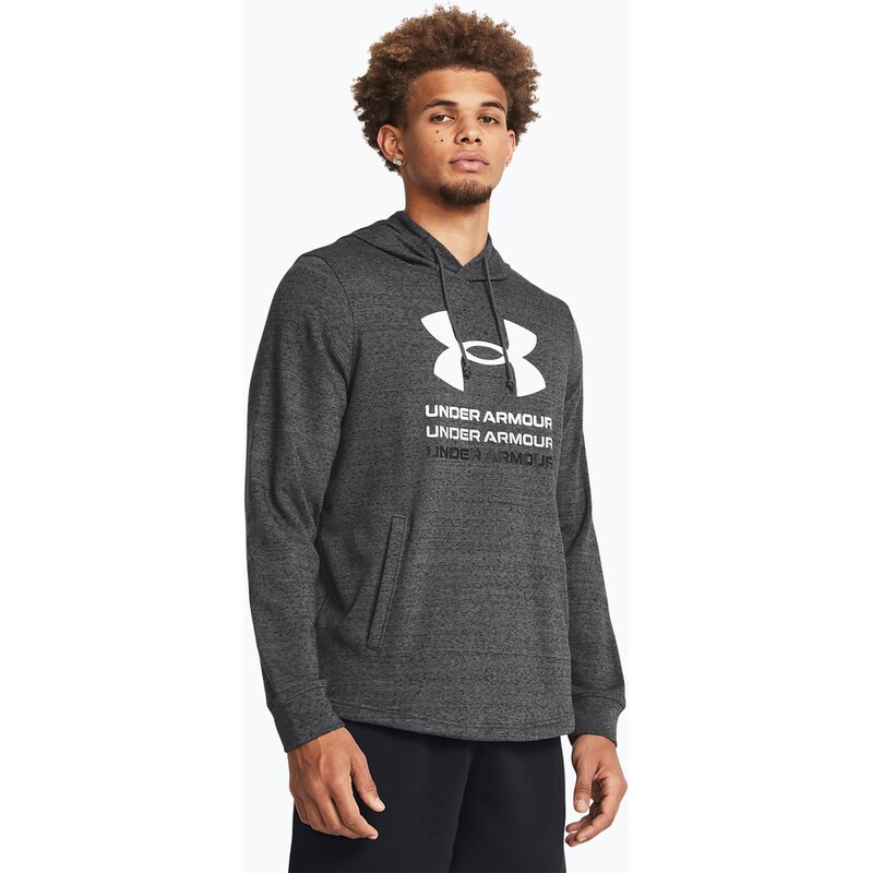 Pánská mikina Under Armour Rival Terry Graphic Hood castlerock