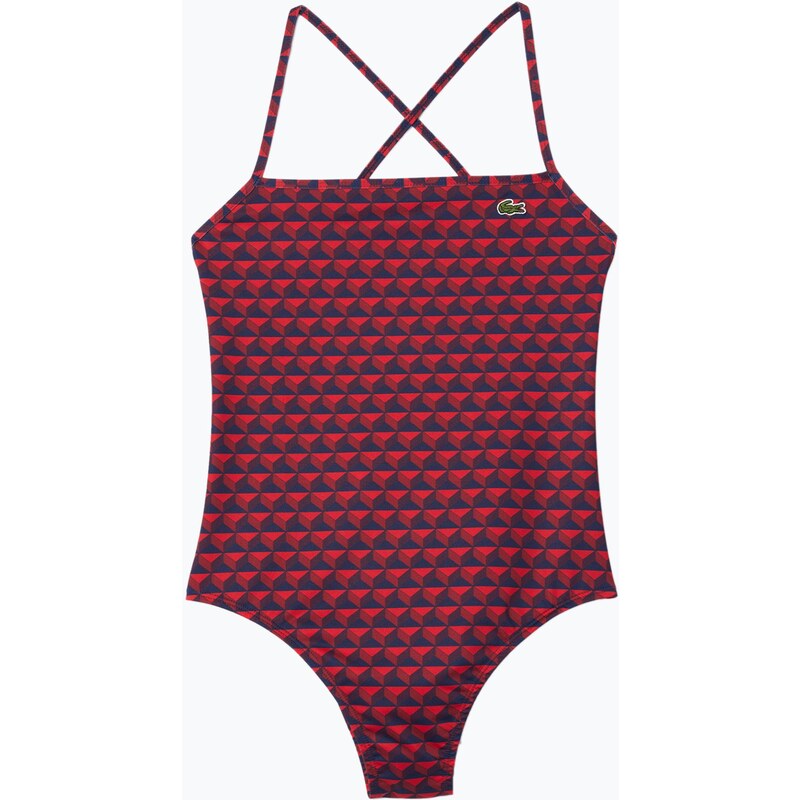 Lacoste dámské jednodílné plavky MF7264 penumbra / alizarin /