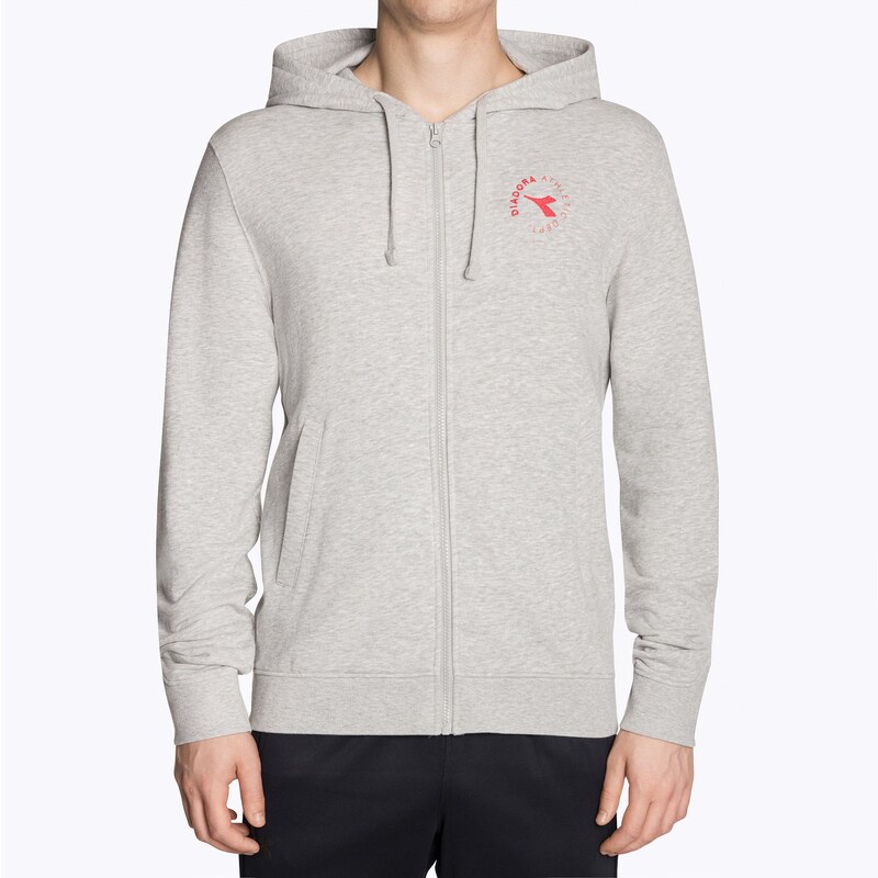 Pánská mikina Diadora Hoodie FZ Essential Sport grigio medio