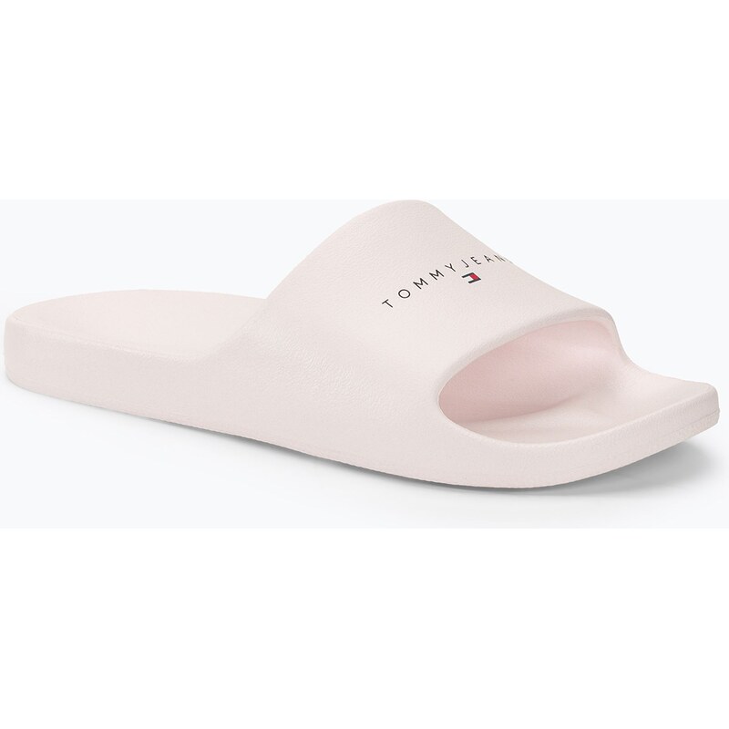Dámské nazouváky Tommy Jeans Printed Pu Pool Slide ecru