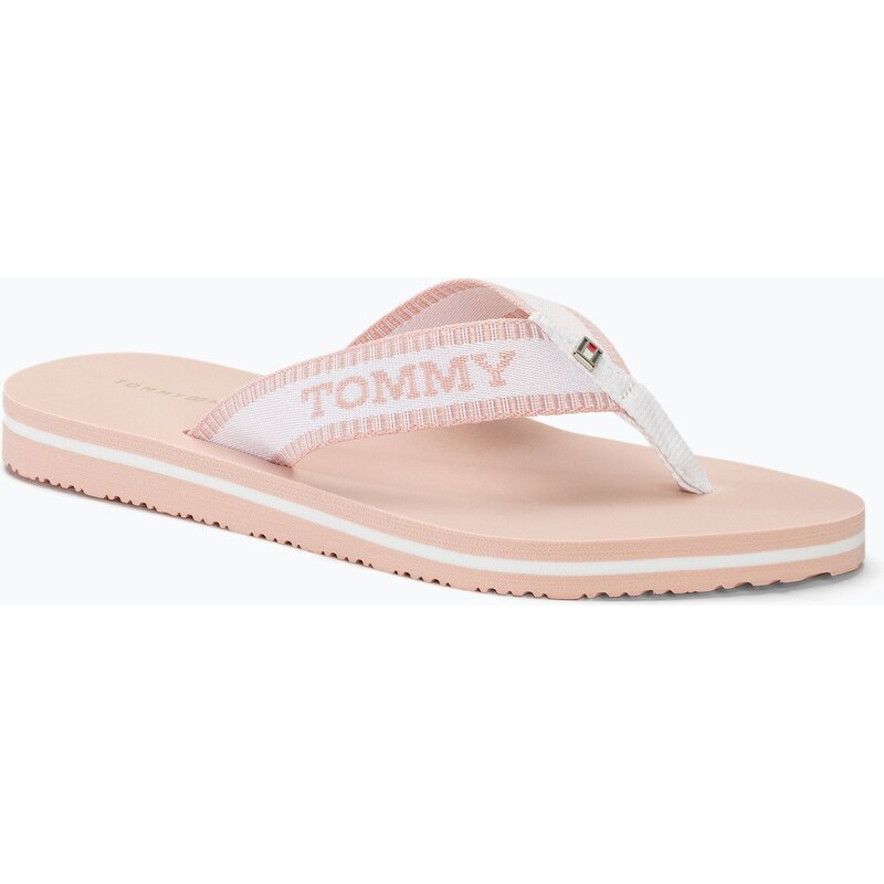 Dámské nazouváky Tommy Hilfiger Webbing Pool Slide 0LA ecru