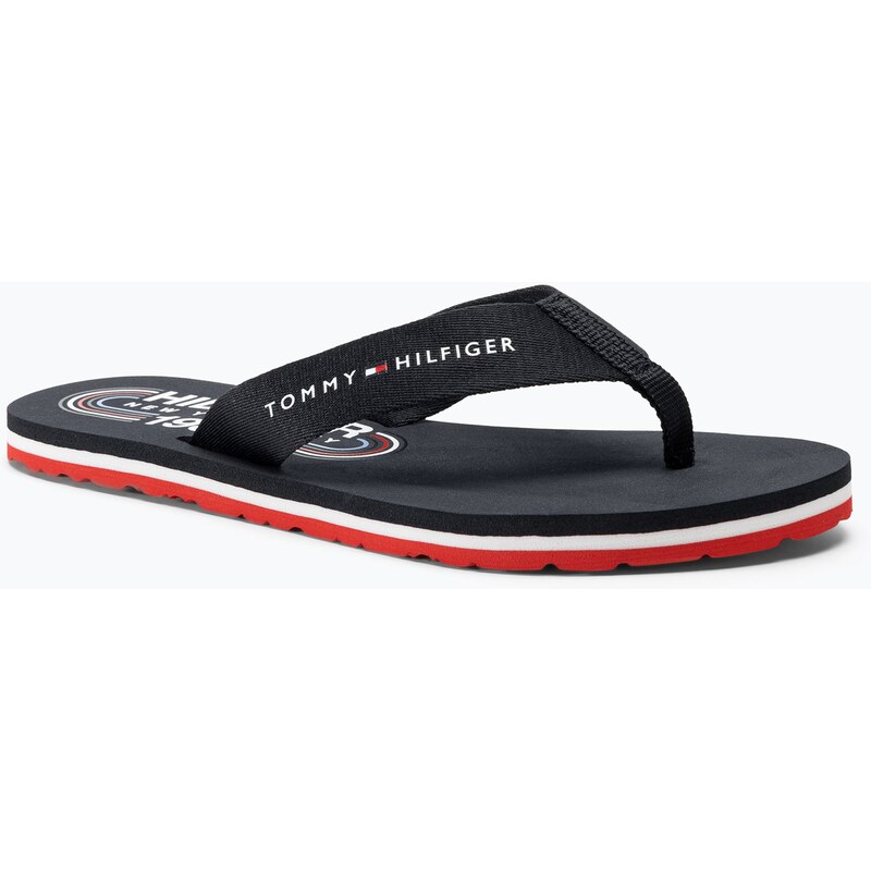 Dámské žabky Tommy Hilfiger Global Stripes Flat Beach Sandal red
