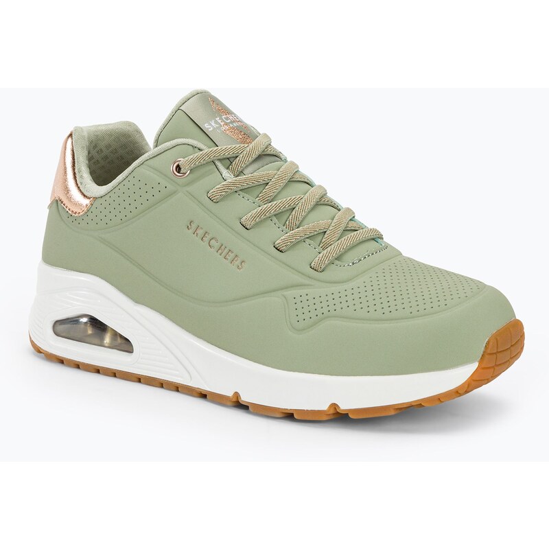 Dámské boty SKECHERS Uno Shimmer Away sage/rose gold/mesh