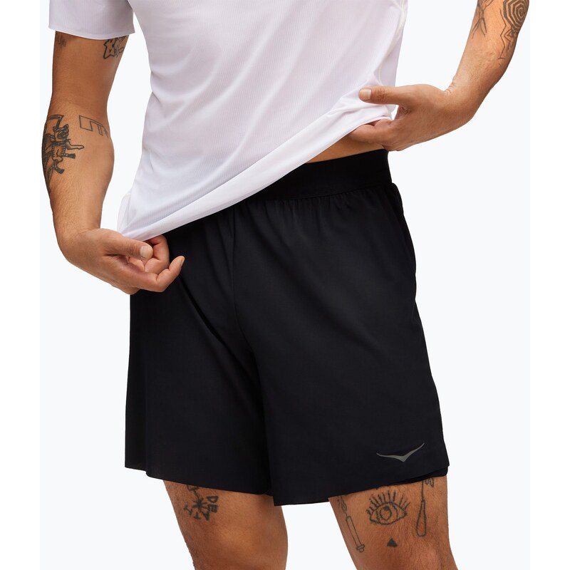 Pánské běžecké šortky HOKA Glide 7 2v1 black
