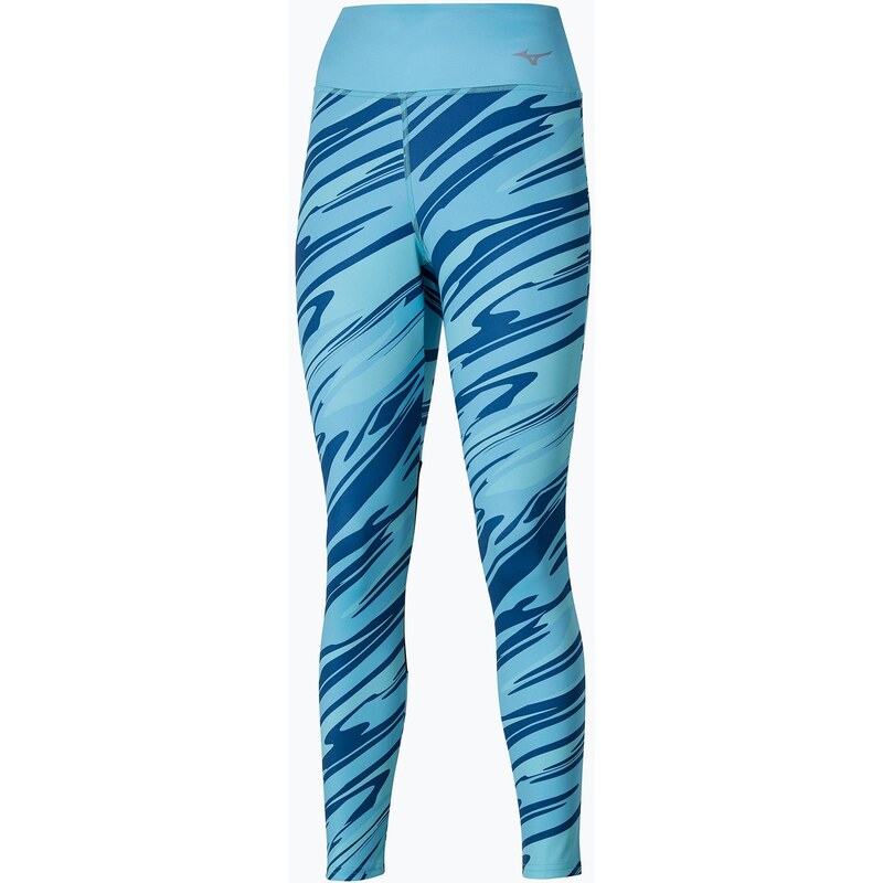 Dámské běžecké legíny Mizuno 7/8 Printed maui blue