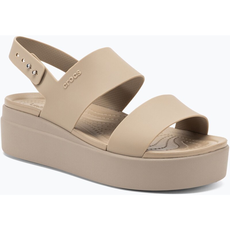 Dámské sandály Crocs Brooklyn Low Wedge latte/mushroom