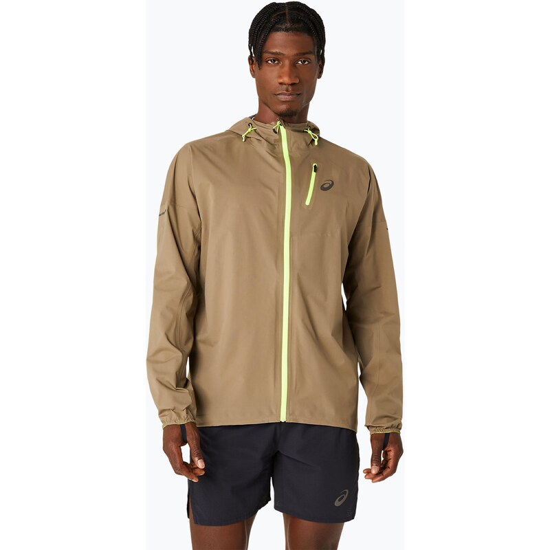 Pánská běžecká bunda ASICS Fujitrail Waterproof pepper