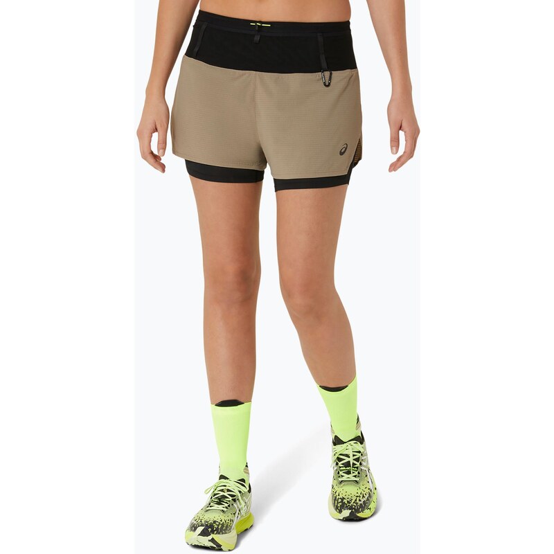 Dámské běžecké kraťasy ASICS Fujitrail 2-N-1 pepper /