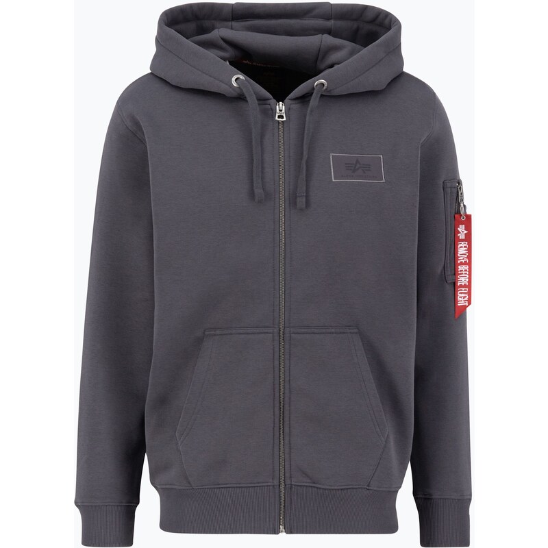 Pánská mikina Alpha Industries Back Print Zip vintage grey