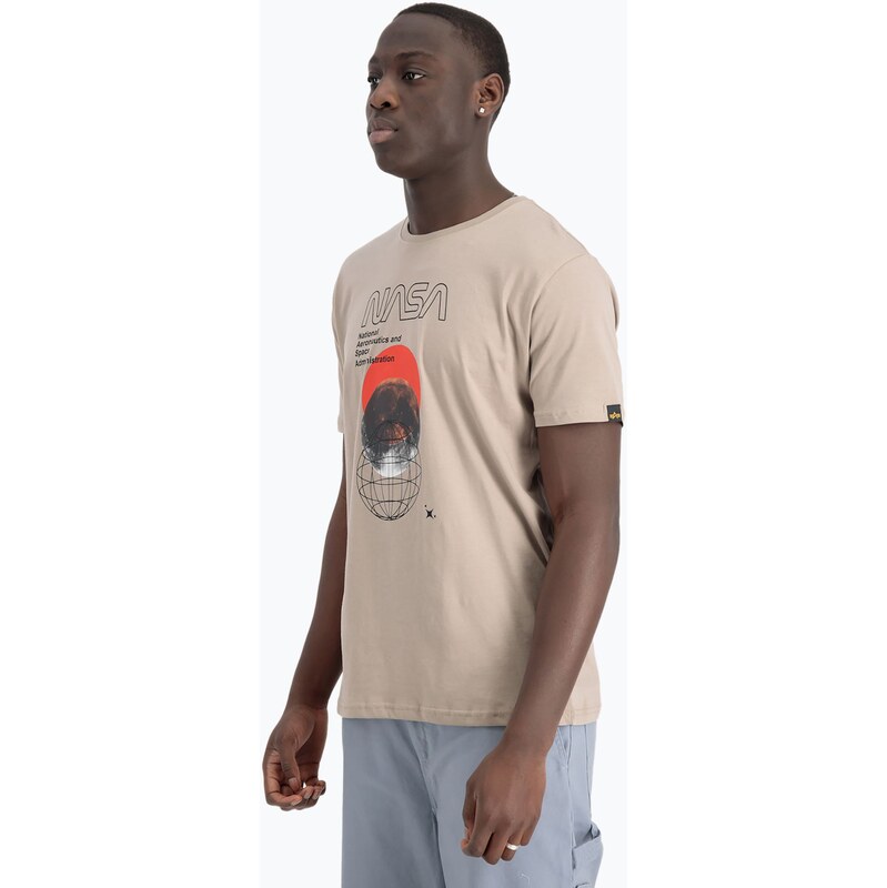 Pánské tričko Alpha Industries NASA Orbit T vintage sand pánské