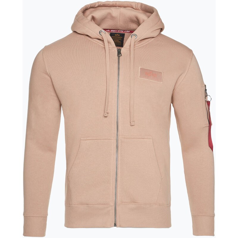 Pánská mikina Alpha Industries Back Print Zip dusty coral